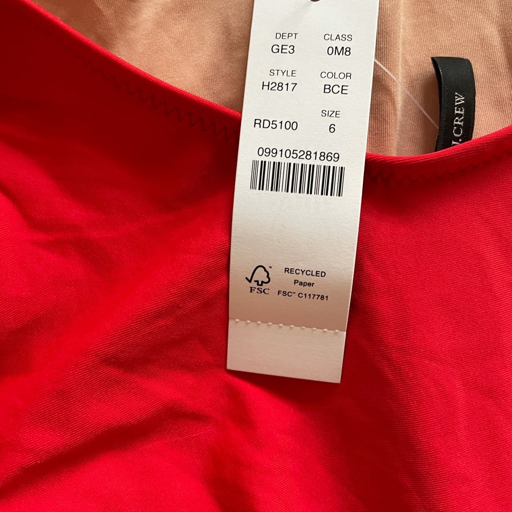 J. crew women’s red one piece swimsuit - Picture 5 of 5